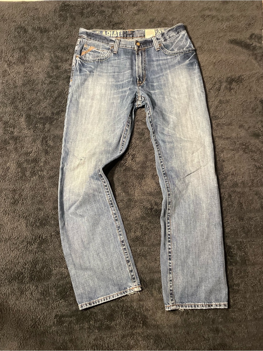 Ariat Men’s Washed Blue Straight Jeans